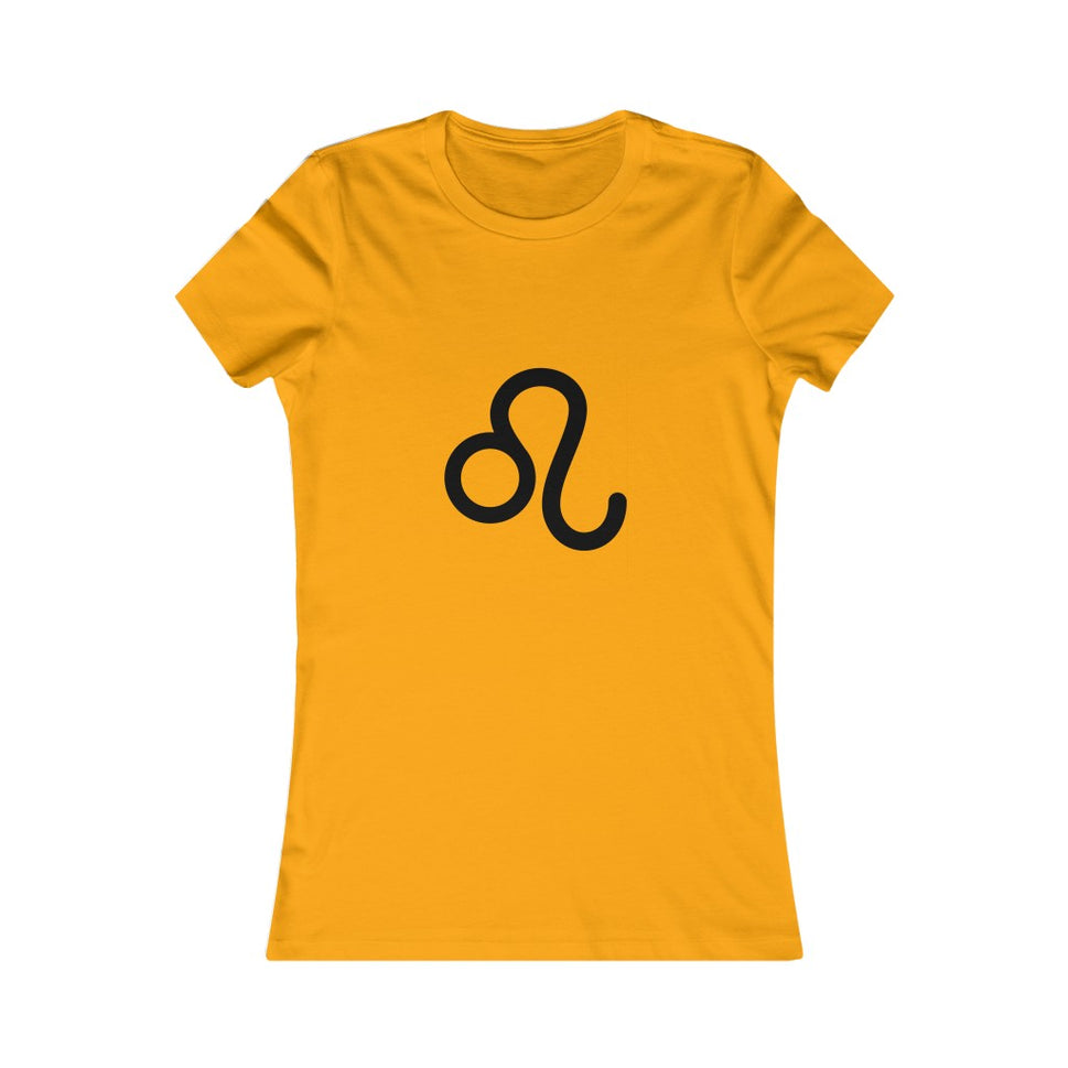 Women's Leo Zodiac Sign Glyph TeeGold / S