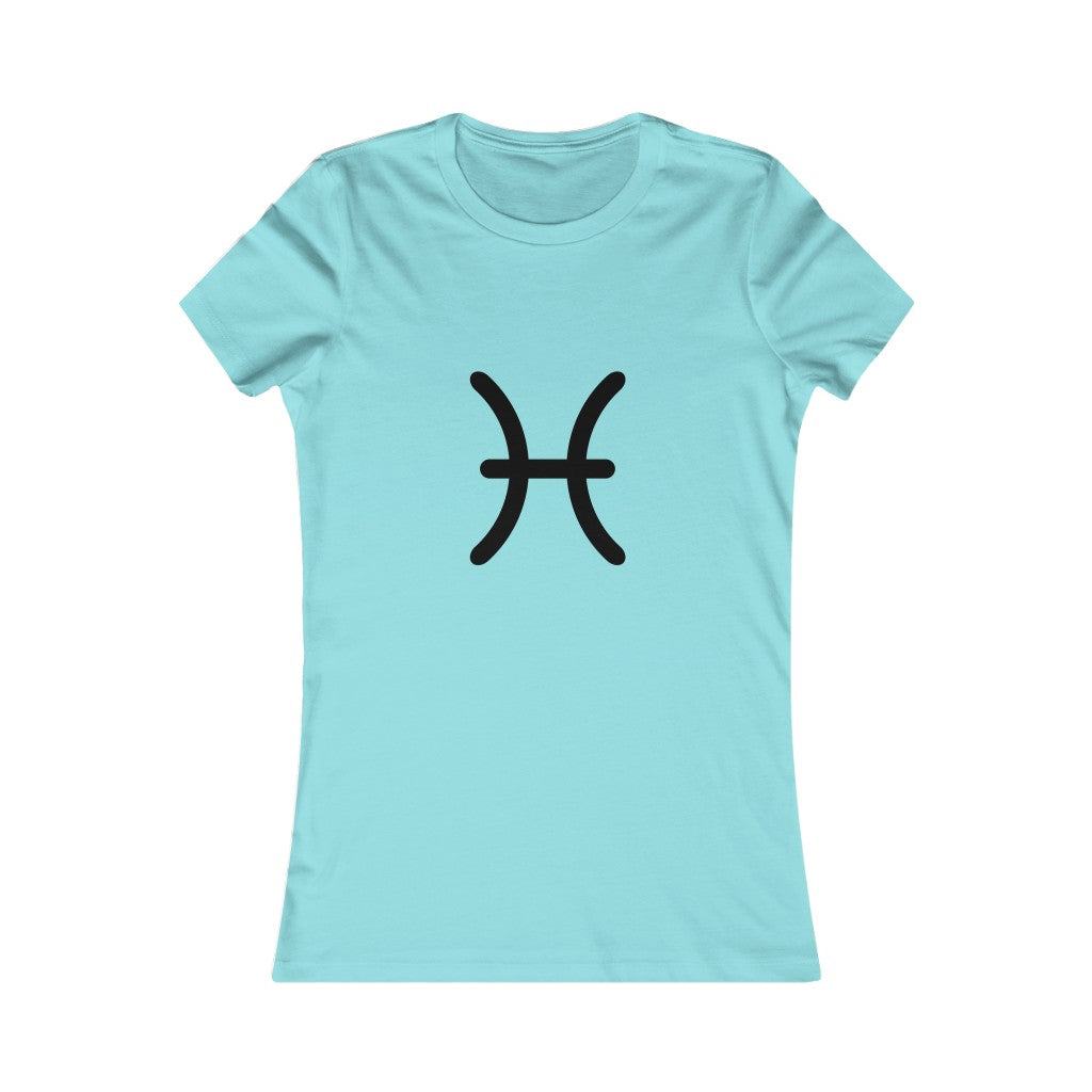 Women's Pisces Zodiac Sign Glyph Tee