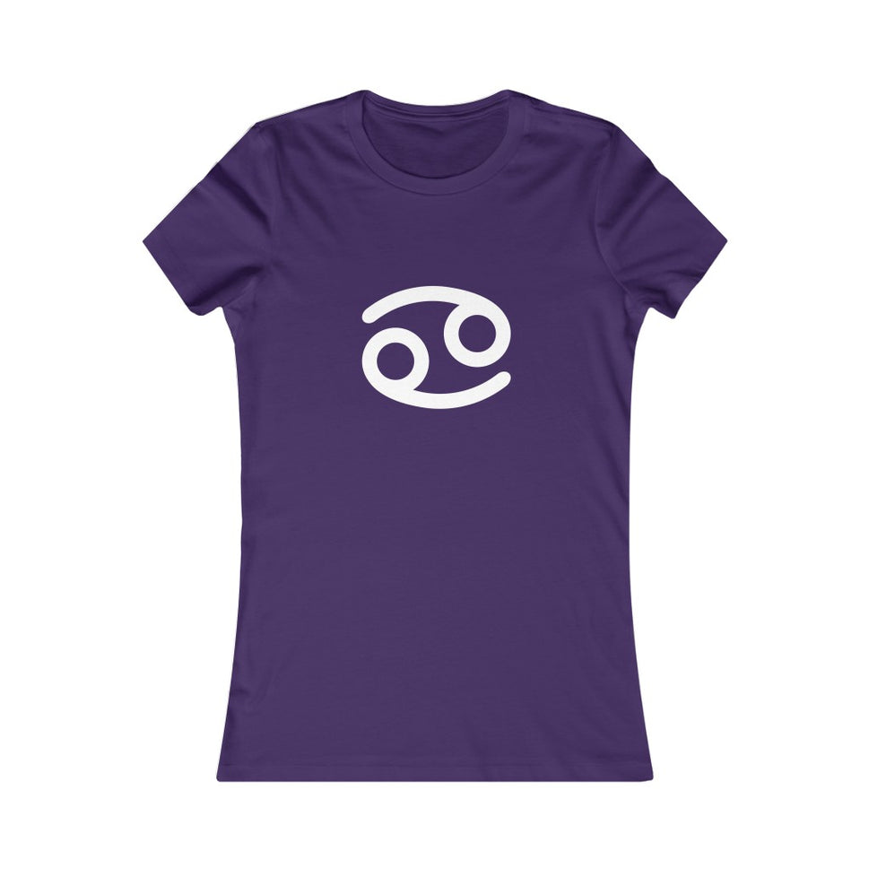 Women's Cancer Zodiac Sign Glyph TeeTeam Purple / S
