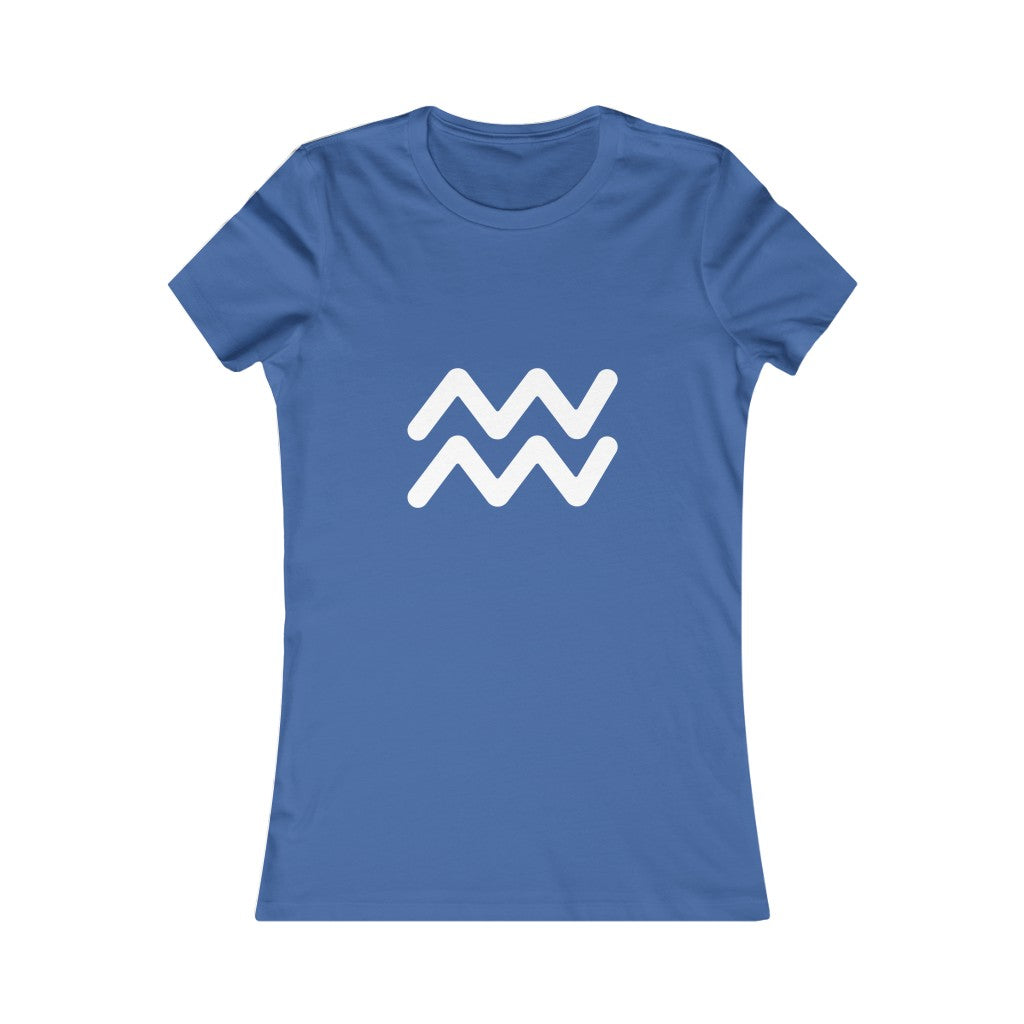 Women's Aquarius Zodiac Sign Glyph Tee