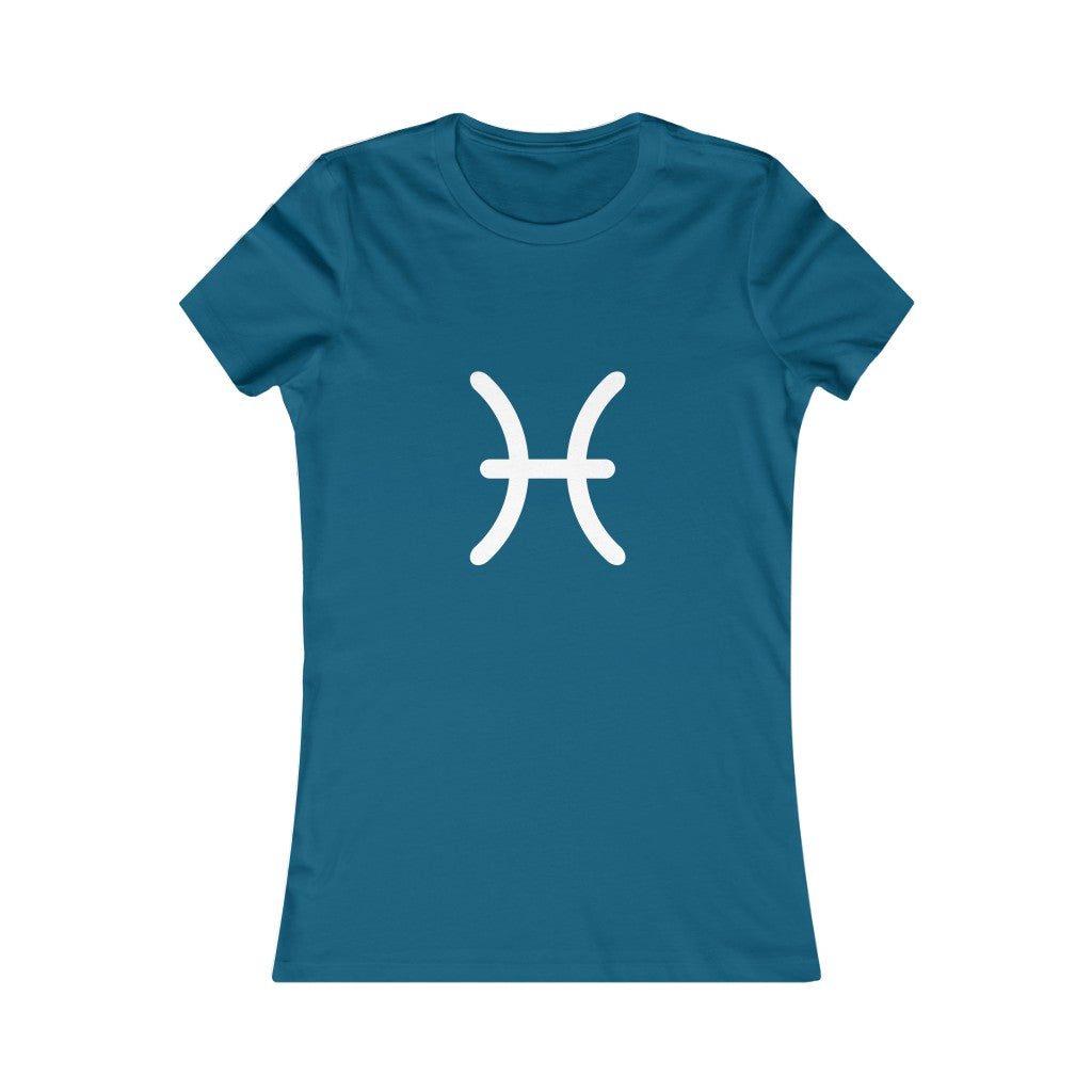 Women's Pisces Zodiac Sign Glyph Tee