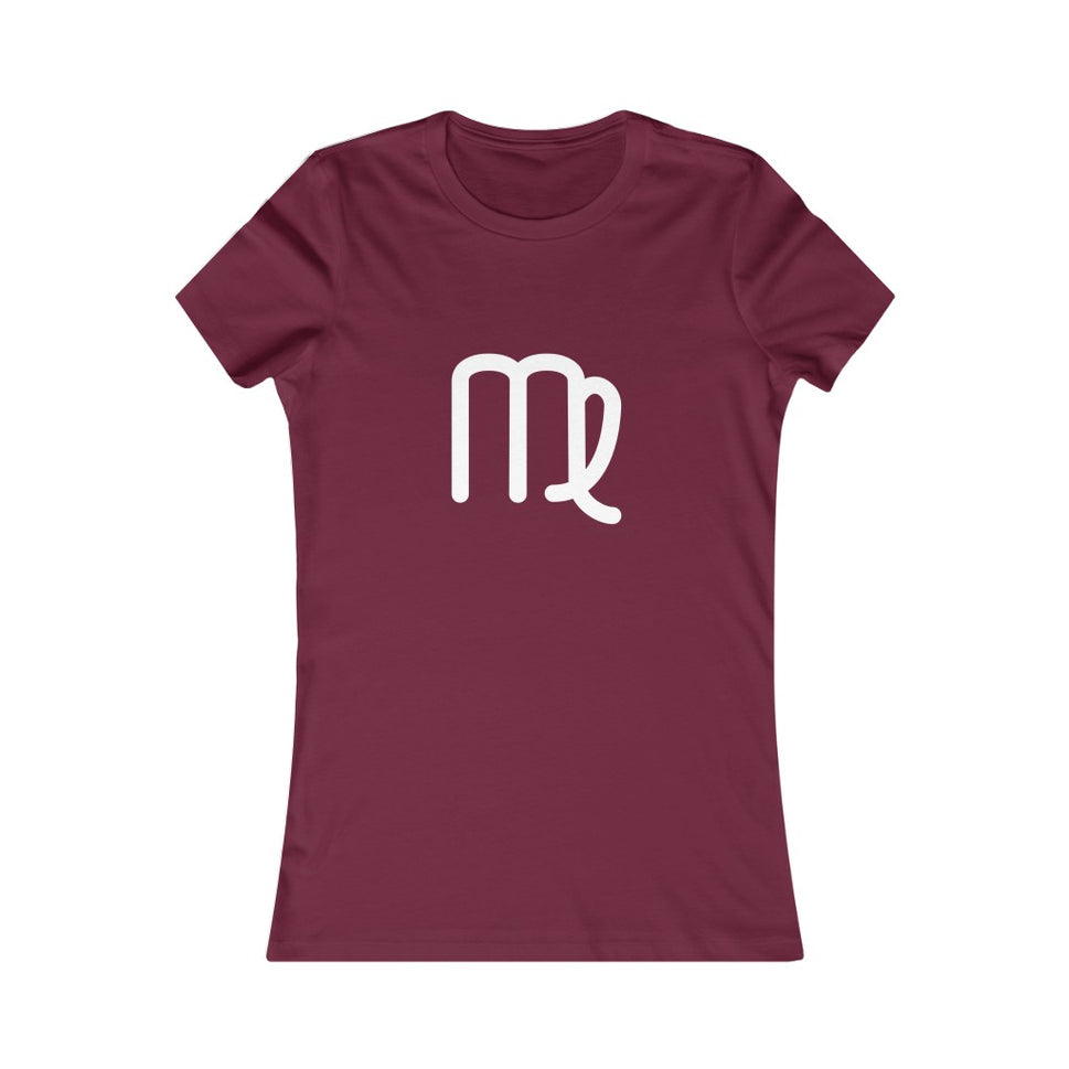Women's Virgo Zodiac Sign Glyph TeeMaroon / M