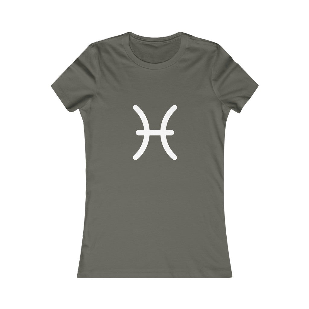 Women's Pisces Zodiac Sign Glyph Tee