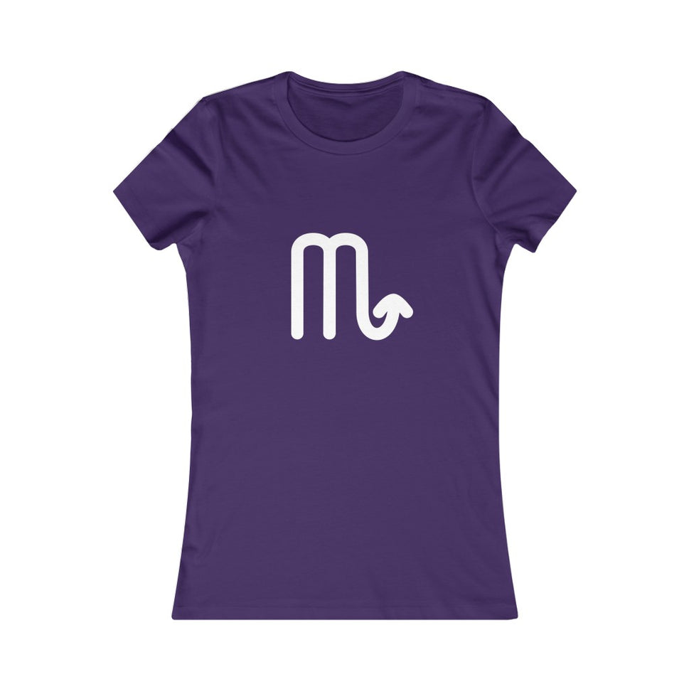 Women's Scorpio Zodiac Sign Glyph TeeTeam Purple / S