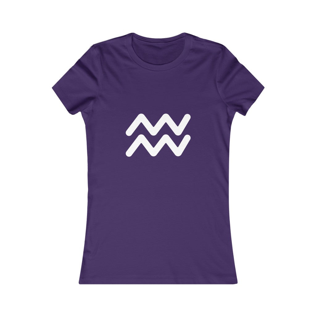Women's Aquarius Zodiac Sign Glyph Tee
