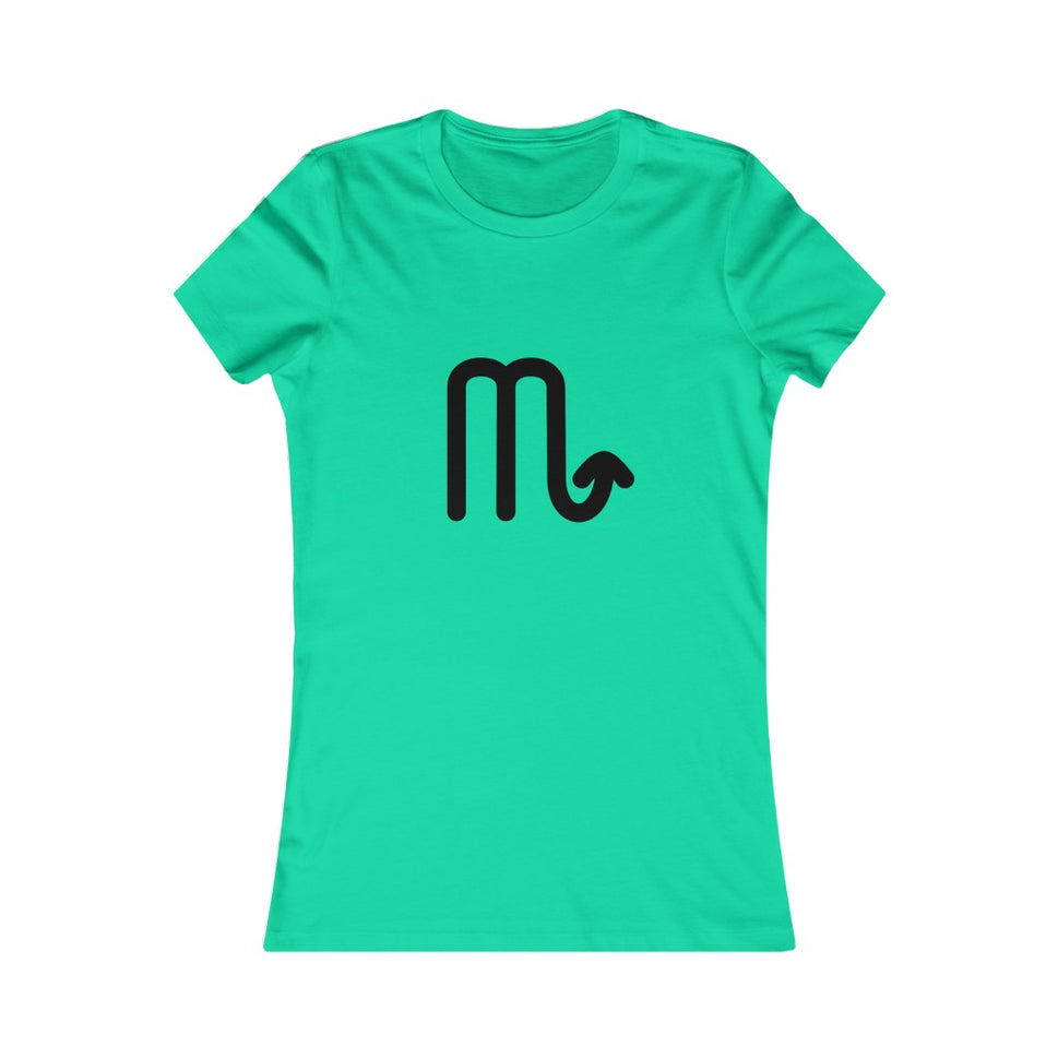 Women's Scorpio Zodiac Sign Glyph TeeTeal / L