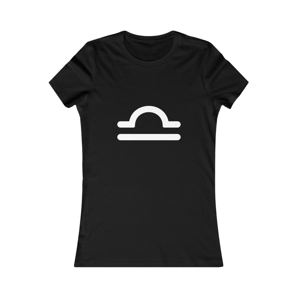 Women's Libra Zodiac Sign Glyph TeeBlack / S