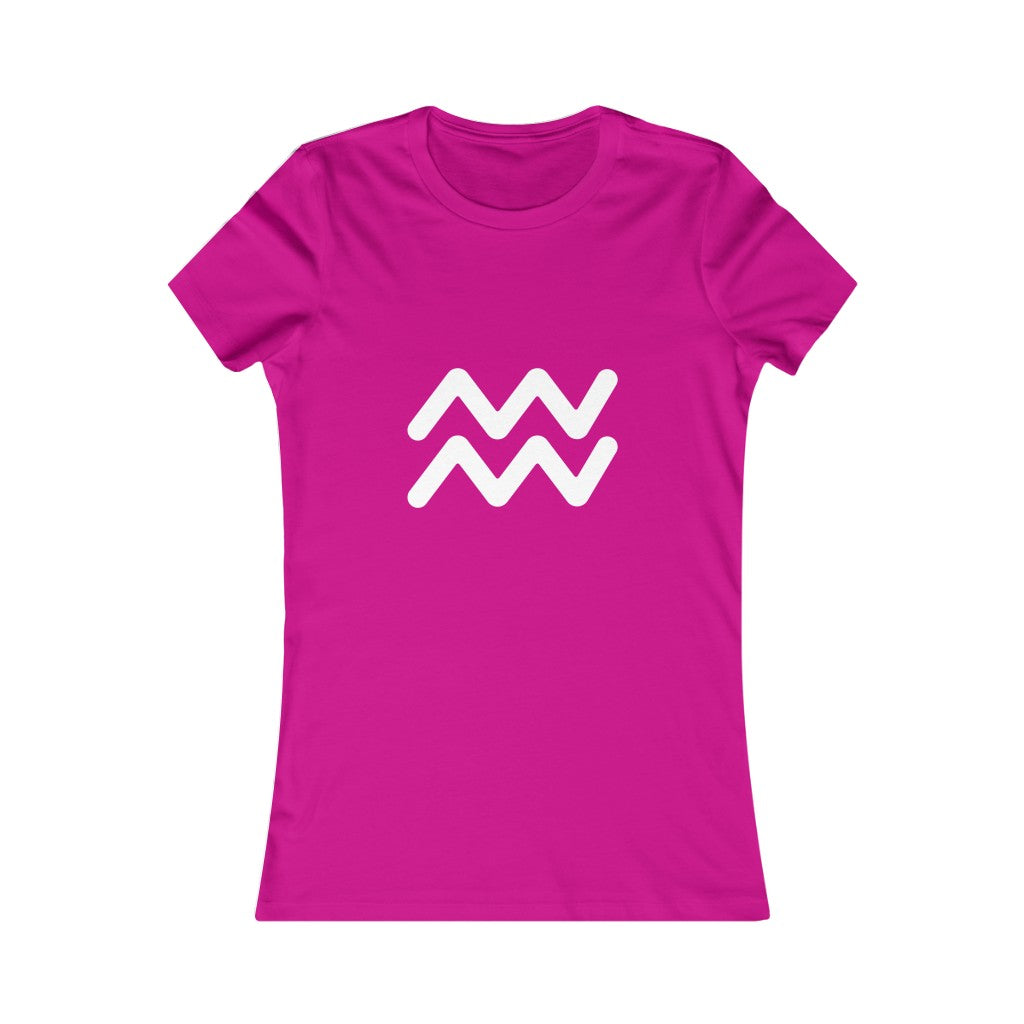 Women's Aquarius Zodiac Sign Glyph Tee