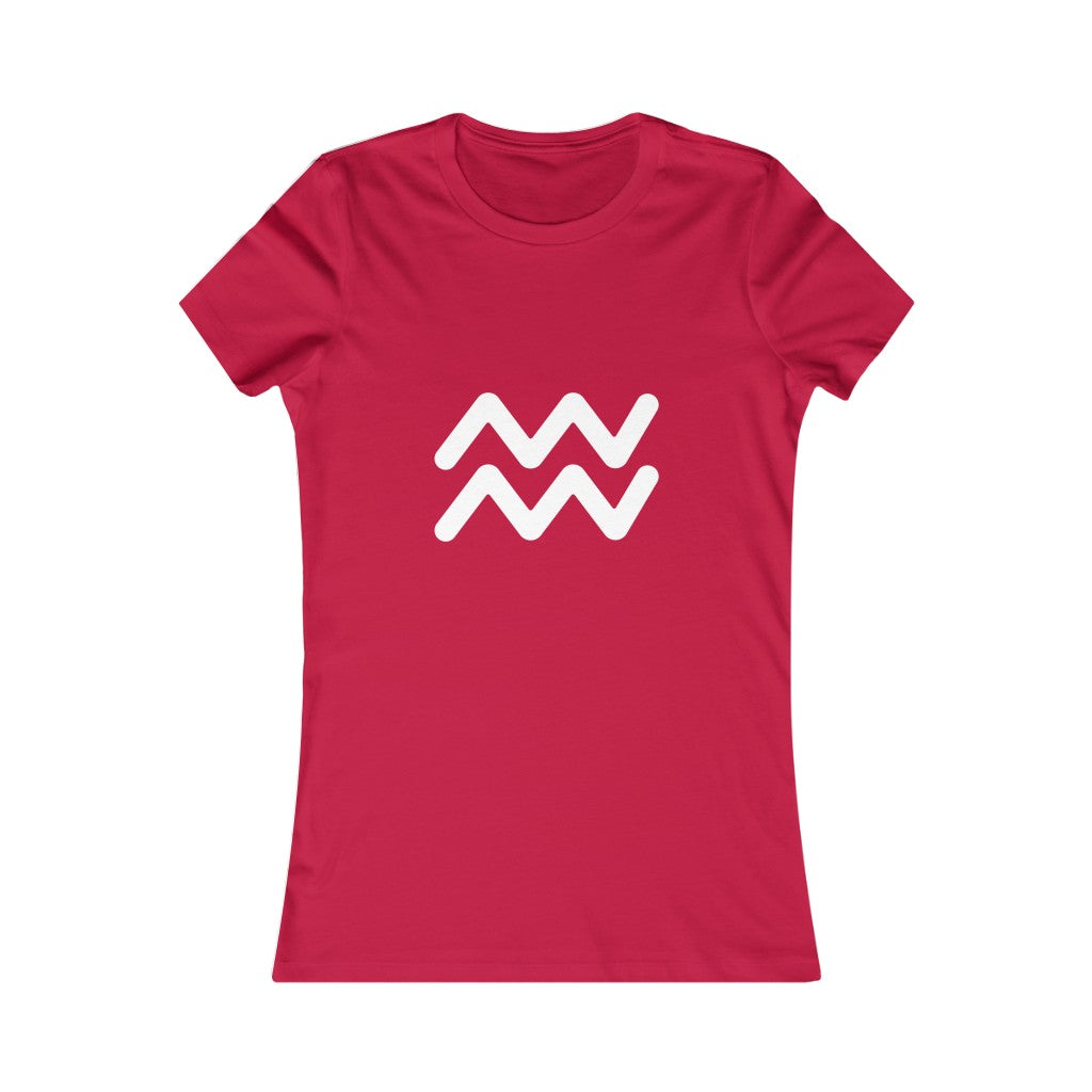 Women's Aquarius Zodiac Sign Glyph Tee