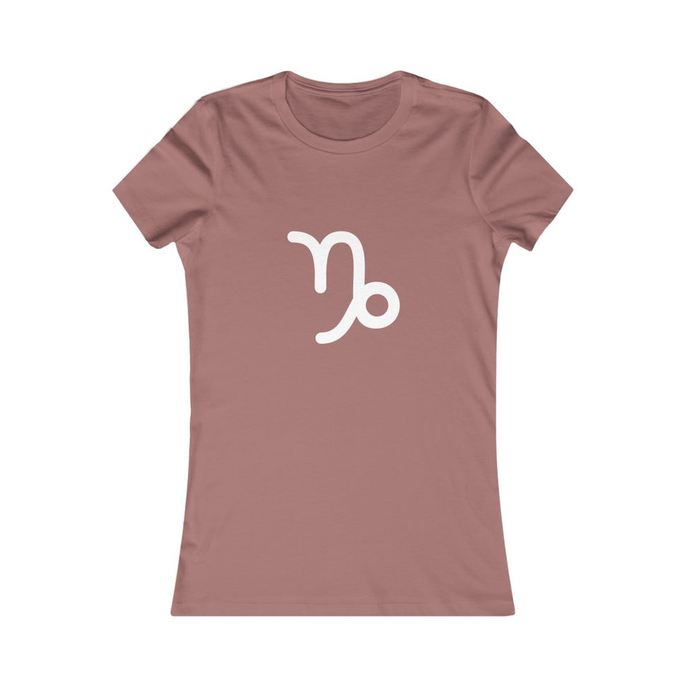 Women's Capricorn Zodiac Sign Glyph TeeMauve / S
