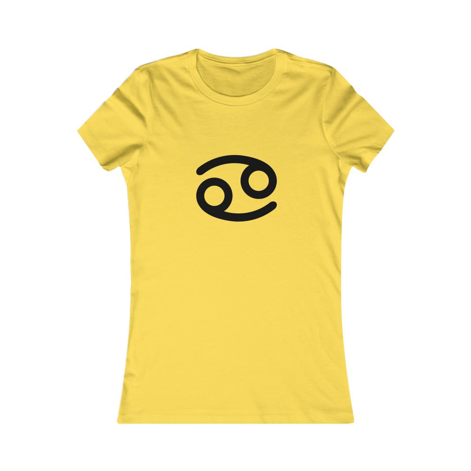 Women's Cancer Zodiac Sign Glyph TeeYellow / S