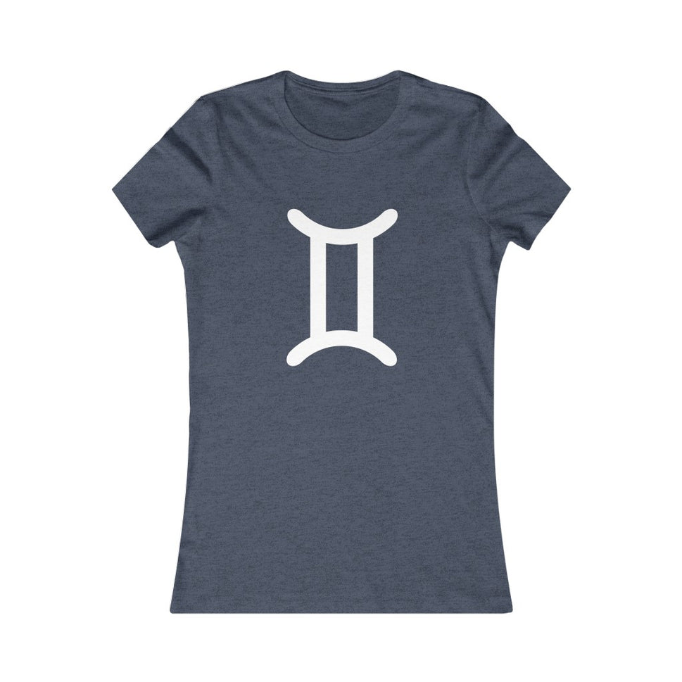 Women's Gemini Zodiac Sign TeeHeather Navy / S