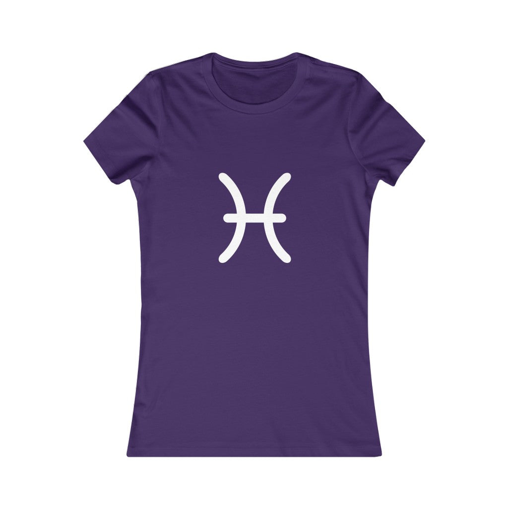 Women's Pisces Zodiac Sign Glyph Tee