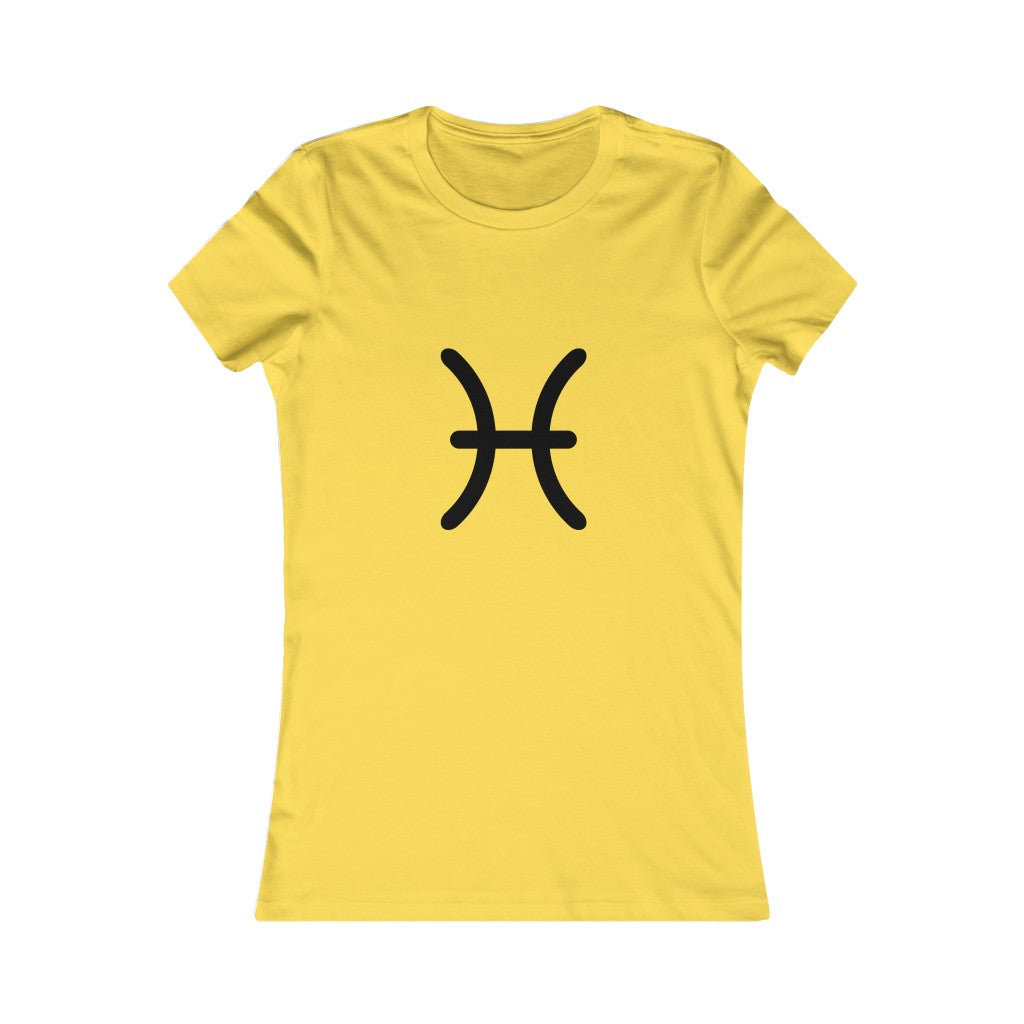 Women's Pisces Zodiac Sign Glyph Tee