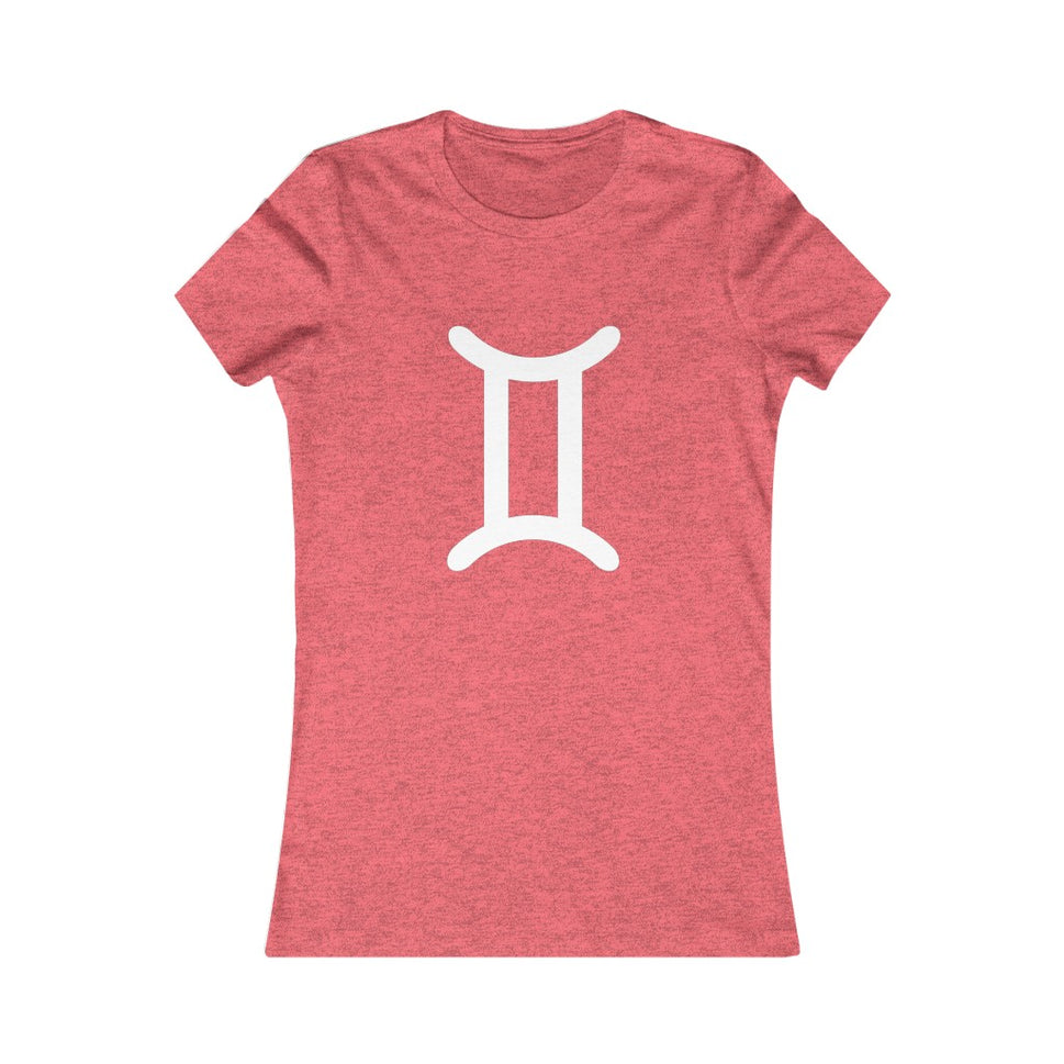 Women's Gemini Zodiac Sign TeeHeather Pink / XL