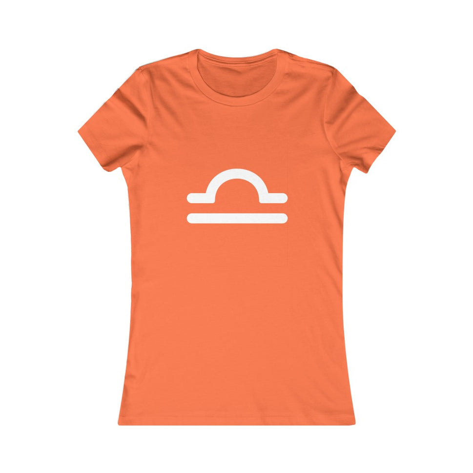 Women's Libra Zodiac Sign Glyph TeeOrange / S