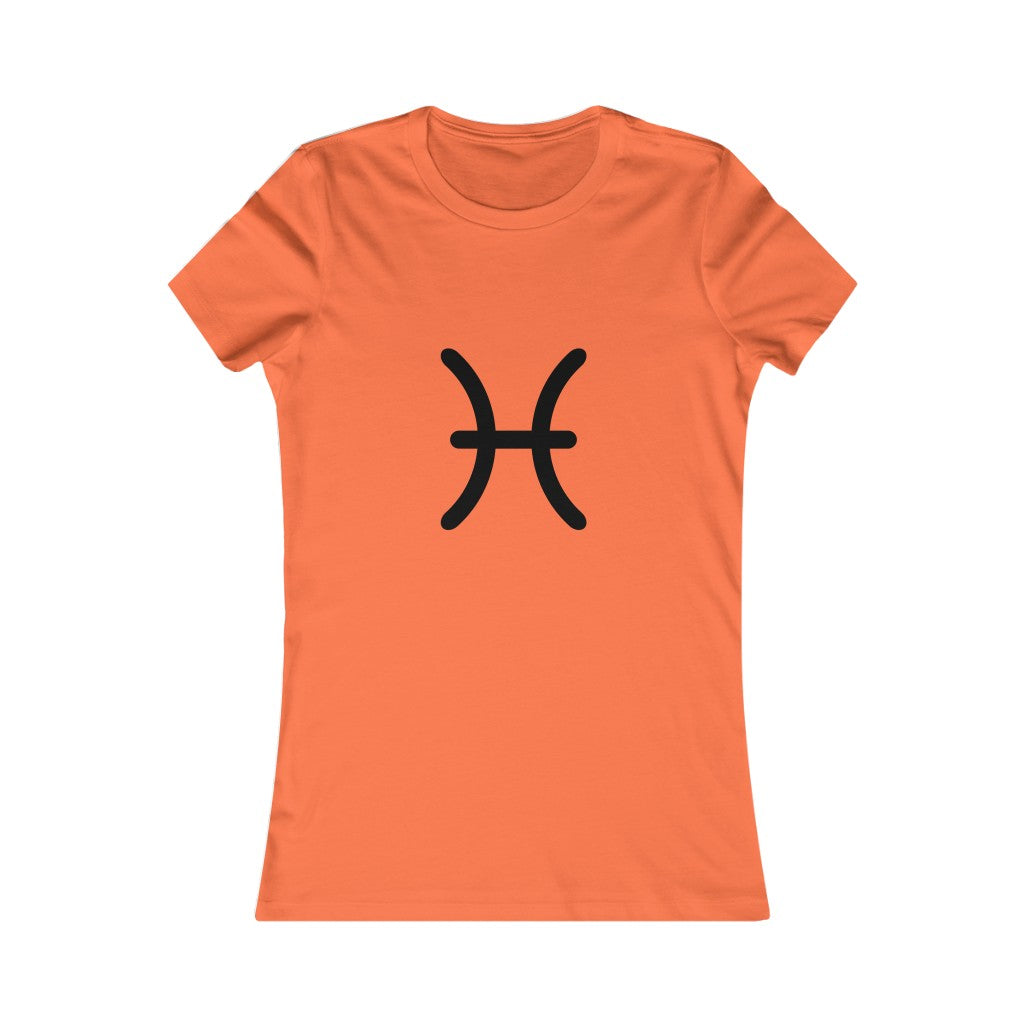 Women's Pisces Zodiac Sign Glyph Tee