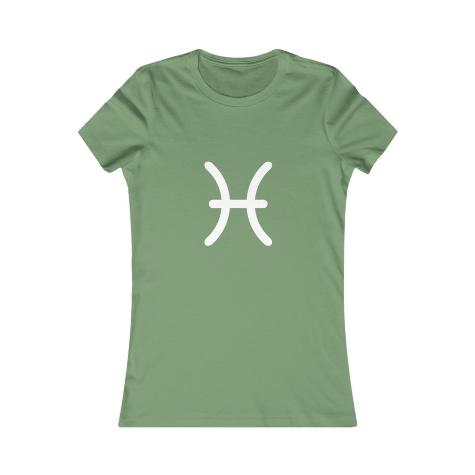 Women's Pisces Zodiac Sign Glyph TeeLeaf / S