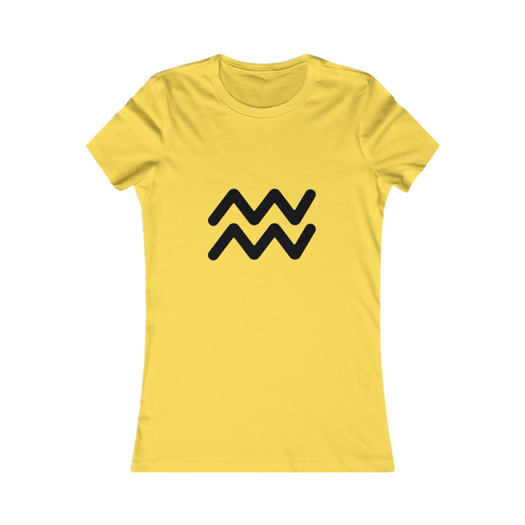 Women's Aquarius Zodiac Sign Glyph Tee