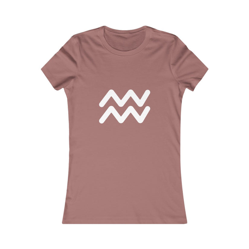 Women's Aquarius Zodiac Sign Glyph Tee