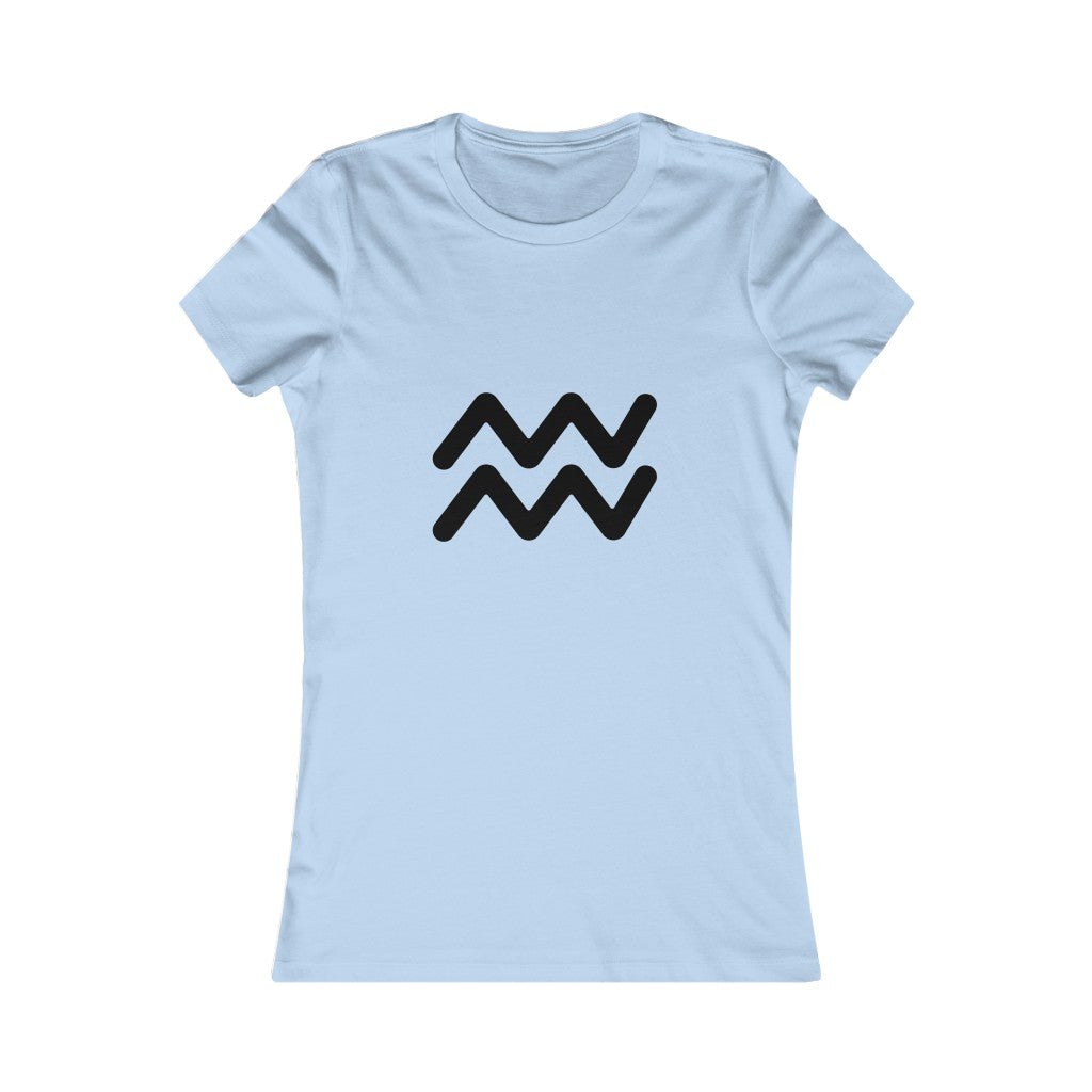 Women's Aquarius Zodiac Sign Glyph Tee