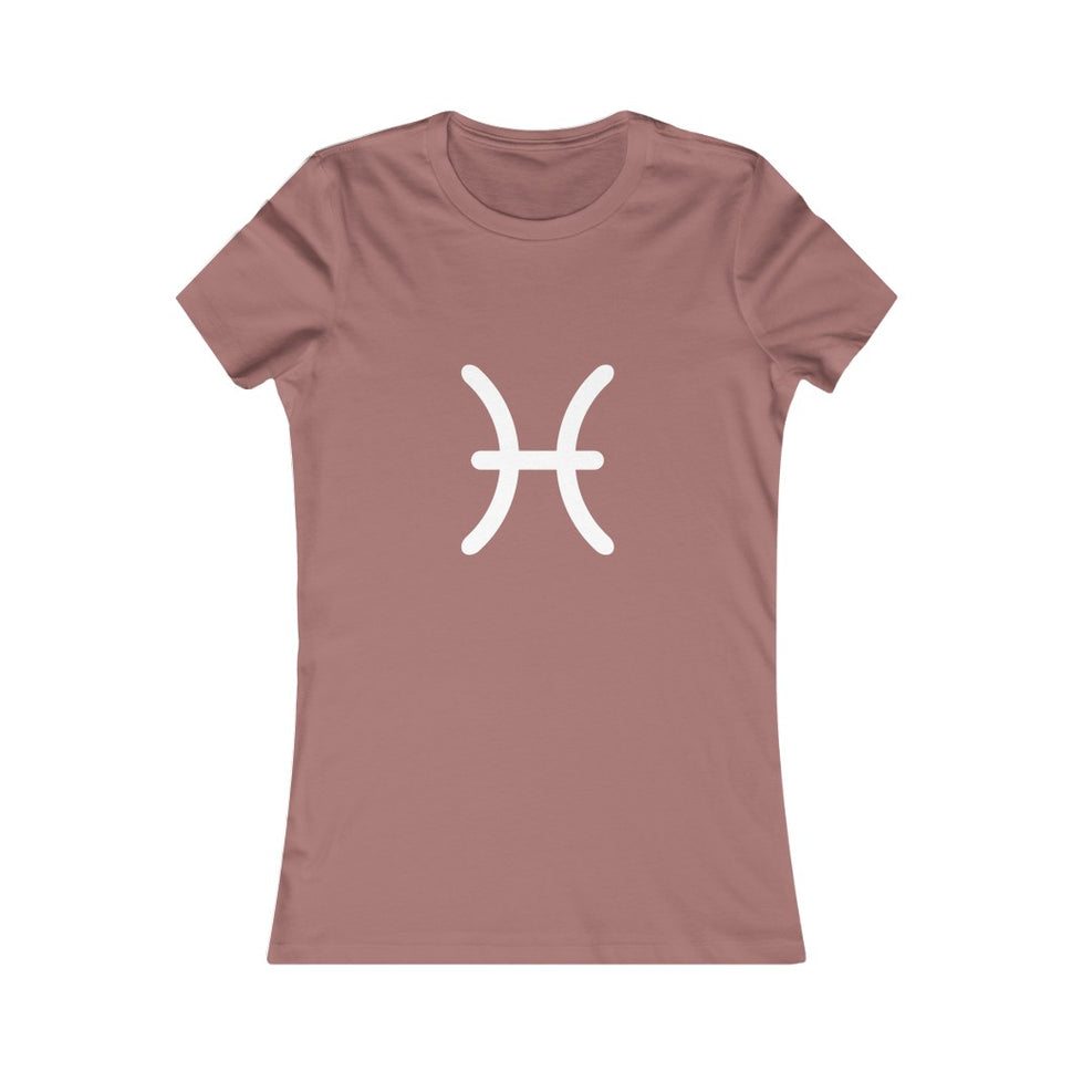 Women's Pisces Zodiac Sign Glyph TeeMauve / S