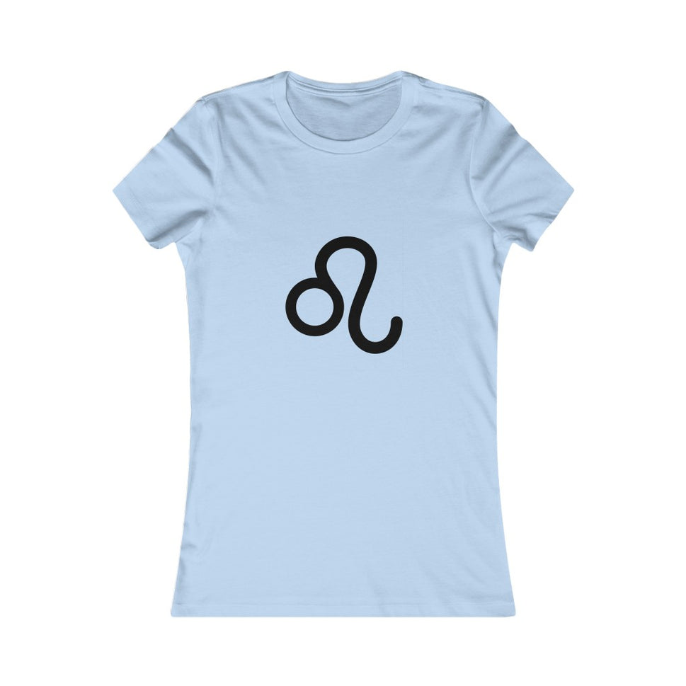 Women's Leo Zodiac Sign Glyph TeeBaby Blue / L