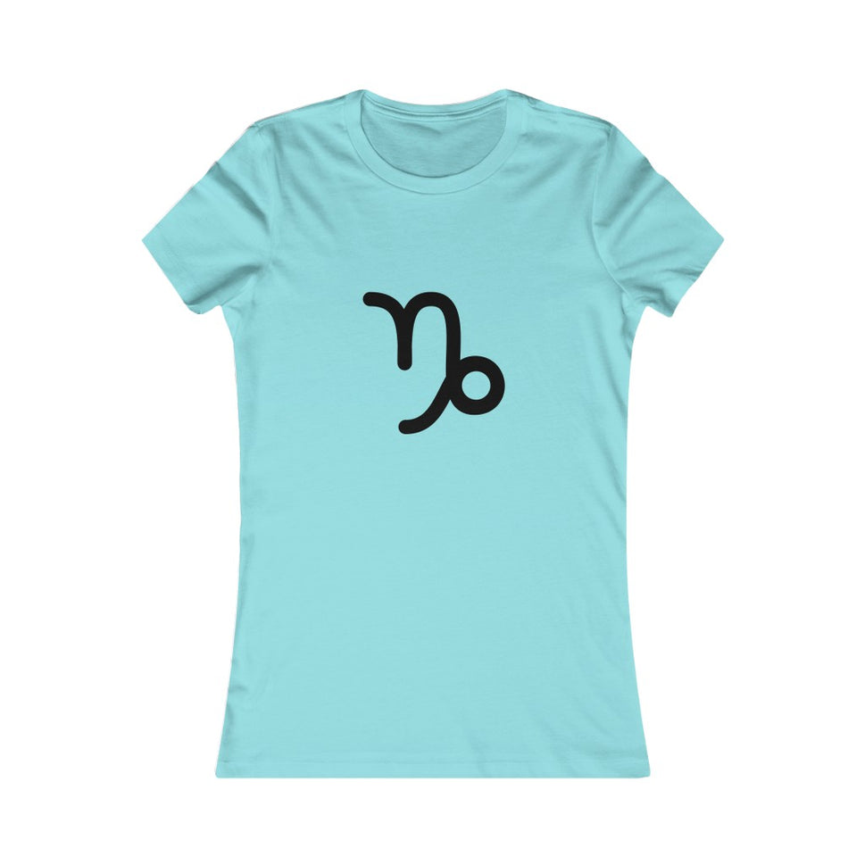 Women's Capricorn Zodiac Sign Glyph TeeSeafoam Blue / S