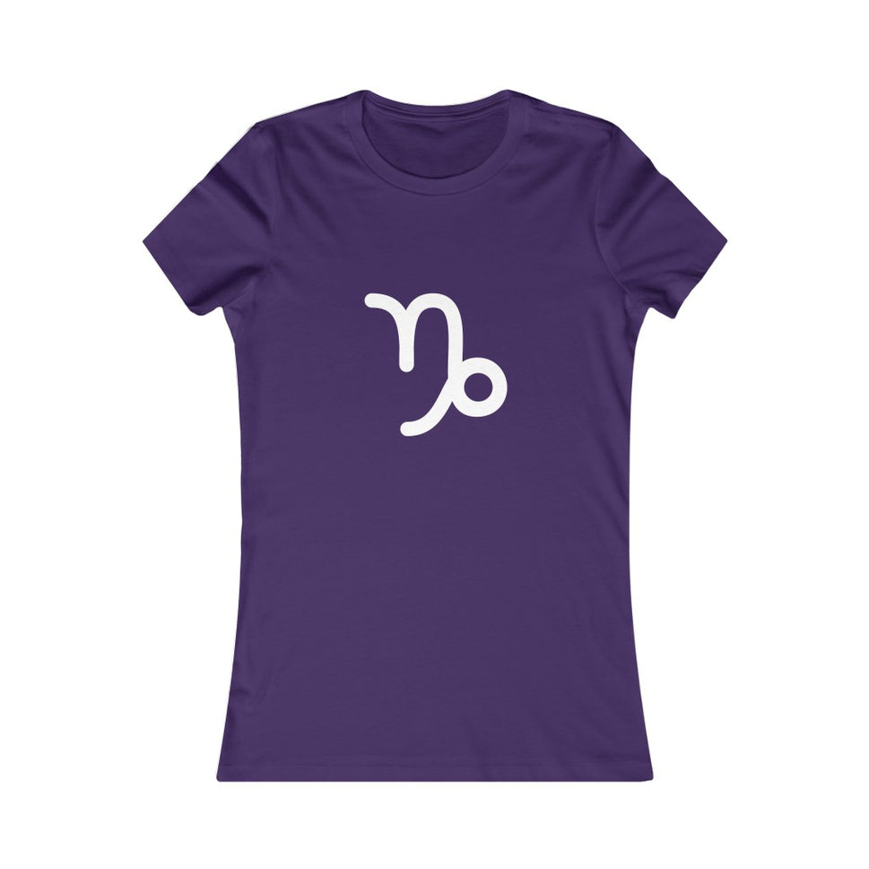 Women's Capricorn Zodiac Sign Glyph TeeTeam Purple / S