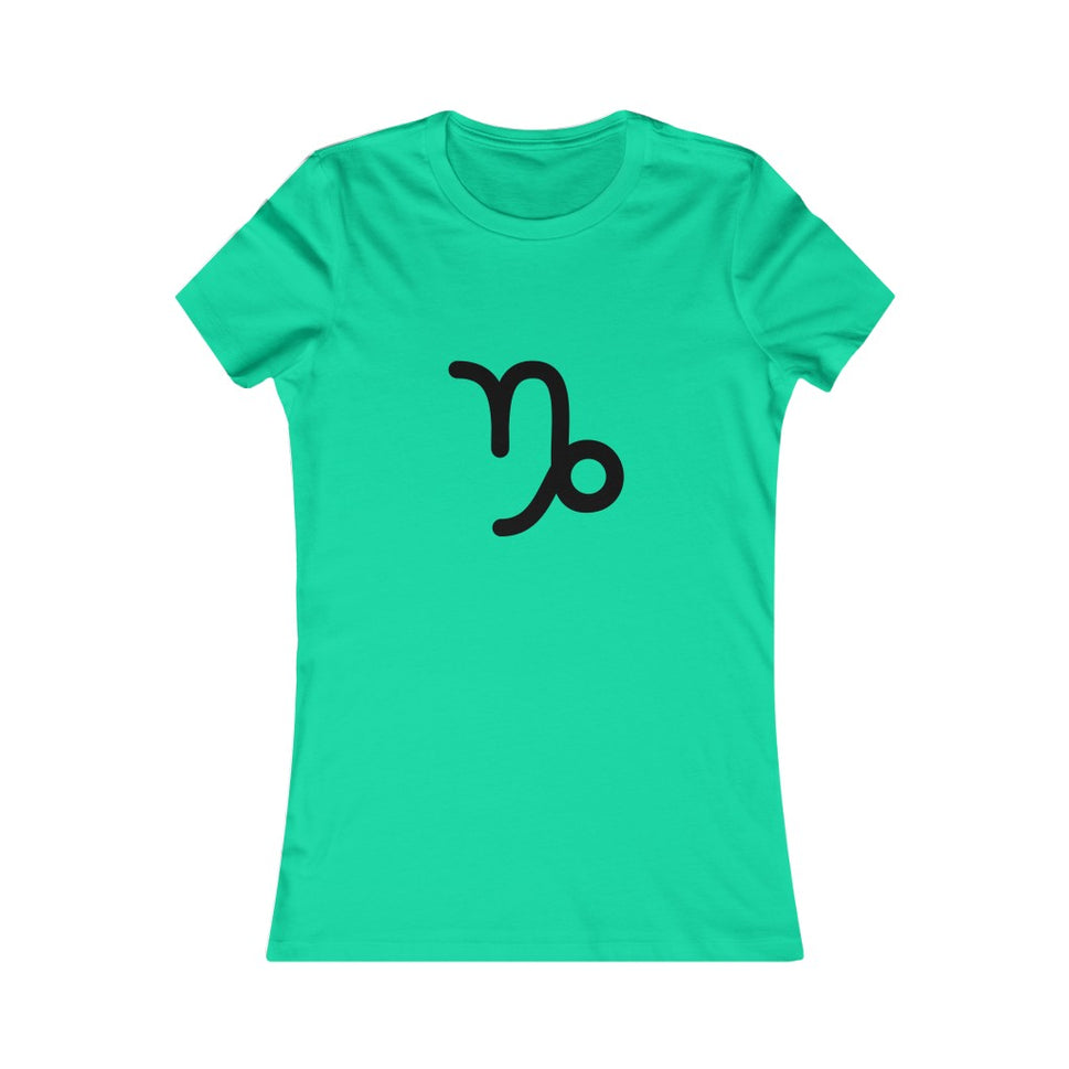 Women's Capricorn Zodiac Sign Glyph TeeTeal / L