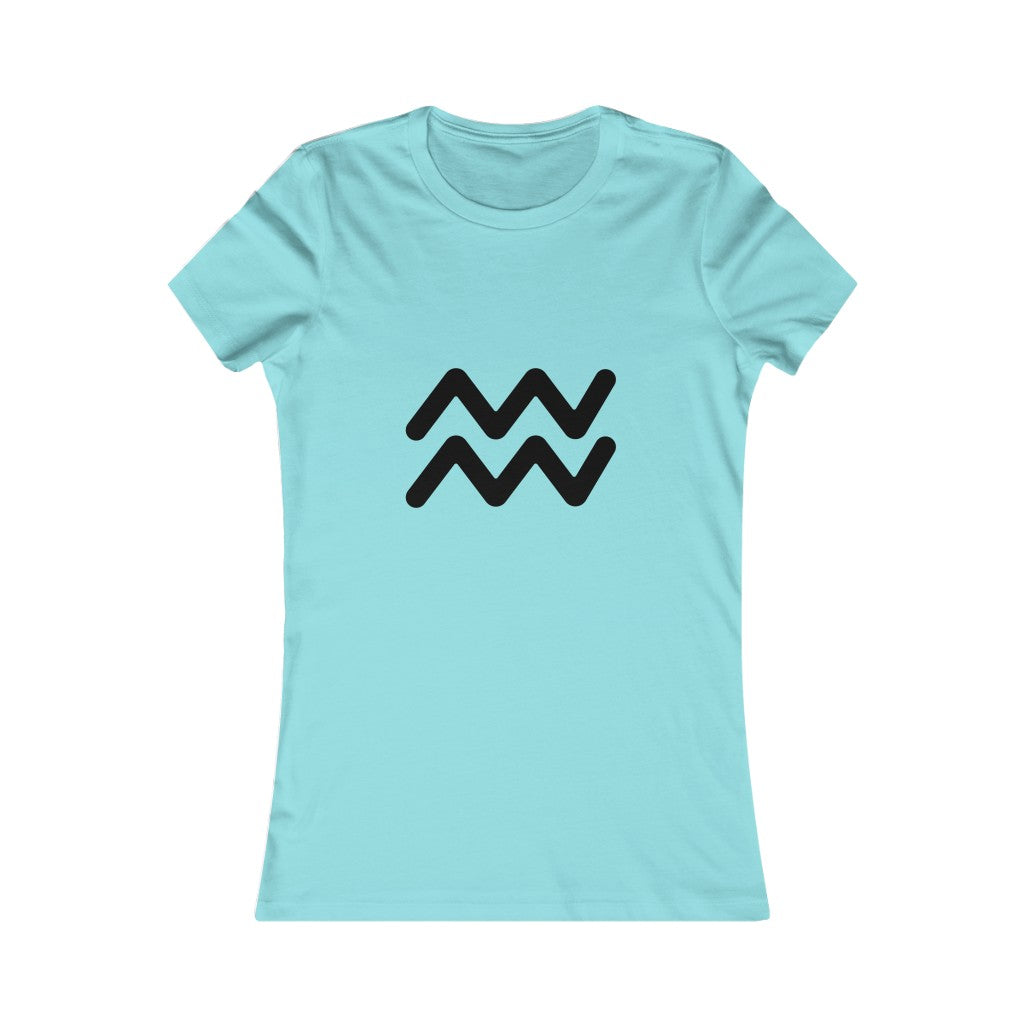 Women's Aquarius Zodiac Sign Glyph Tee