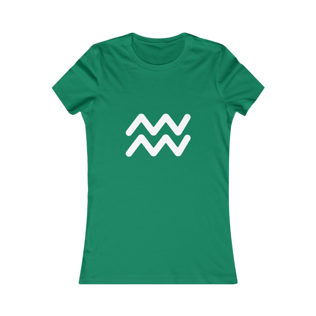 Women's Aquarius Zodiac Sign Glyph Tee