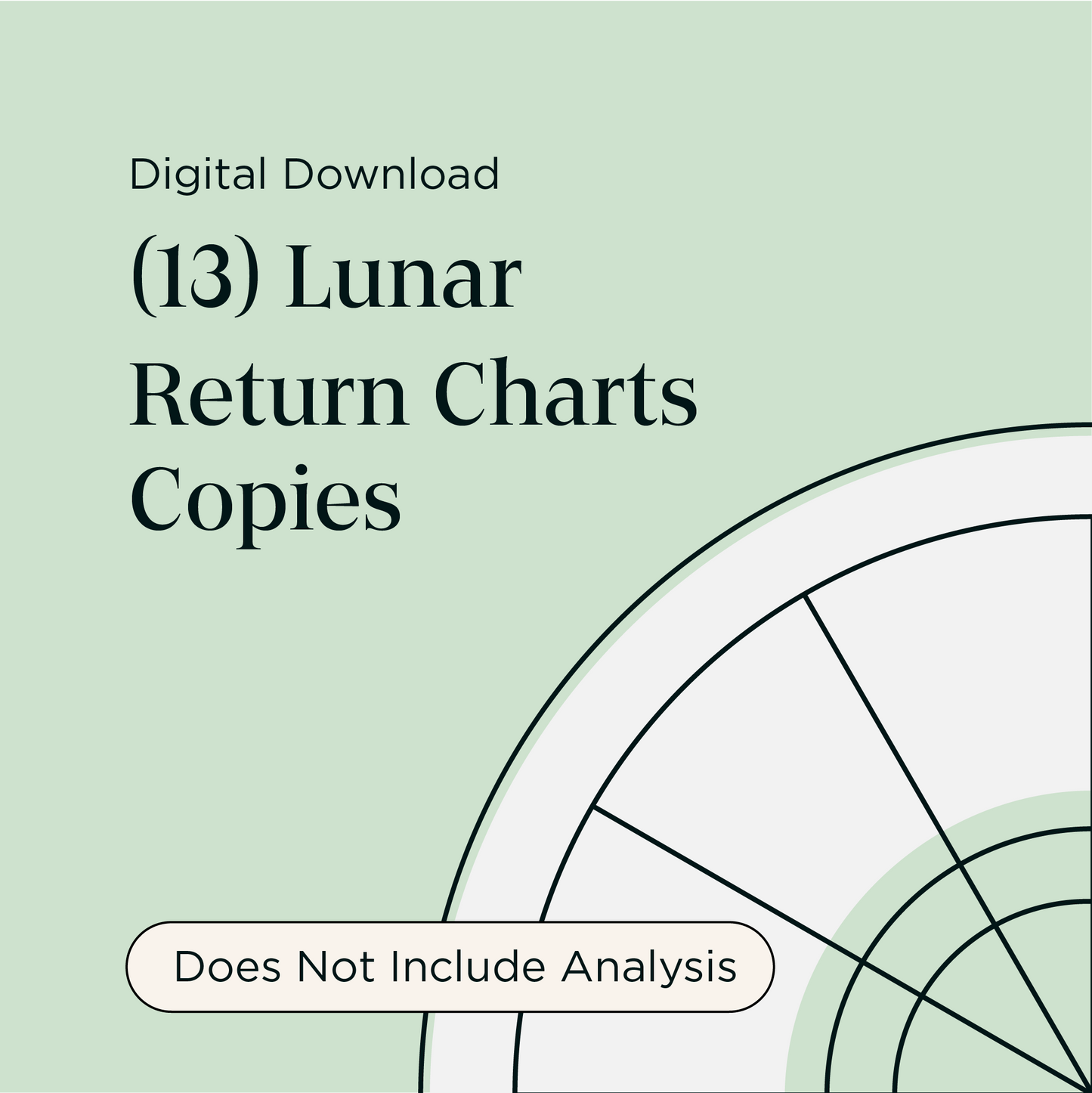 13 Lunar Return Chart/Horoscopes Digital Copies