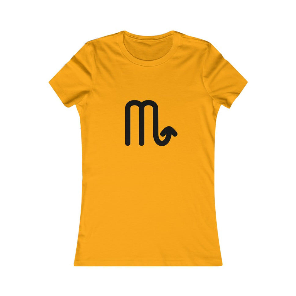 Women's Scorpio Zodiac Sign Glyph TeeGold / S