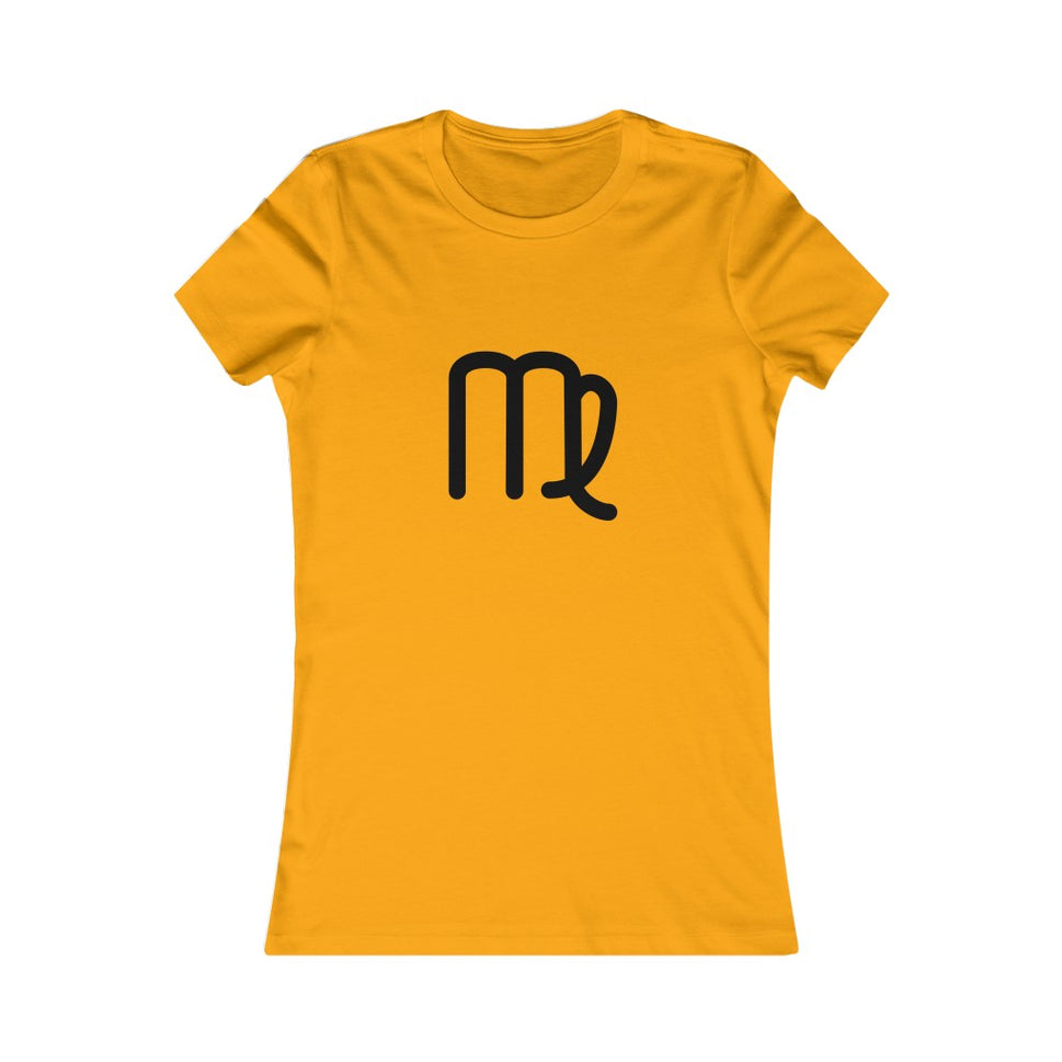 Women's Virgo Zodiac Sign Glyph TeeGold / S
