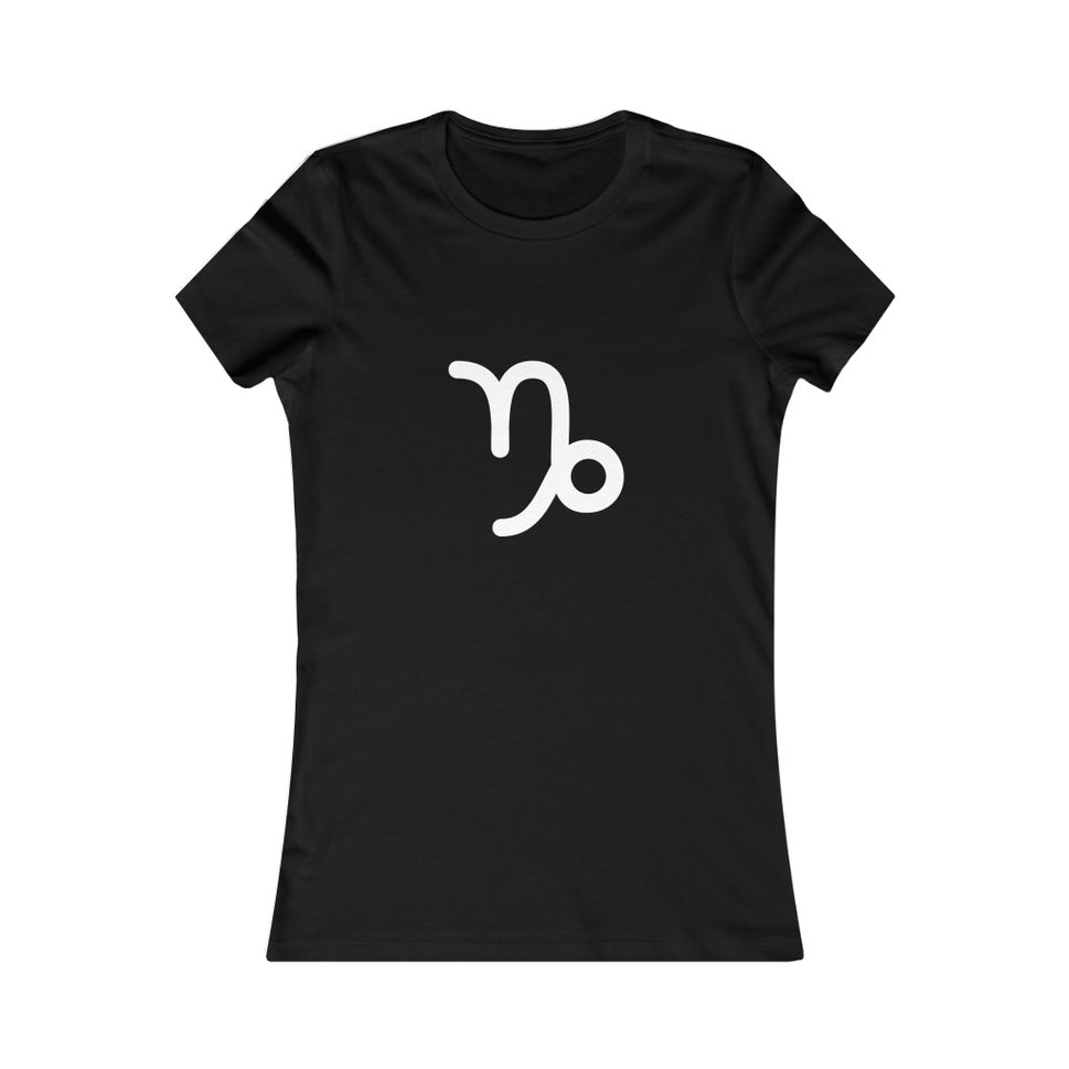 Women's Capricorn Zodiac Sign Glyph TeeBlack / S