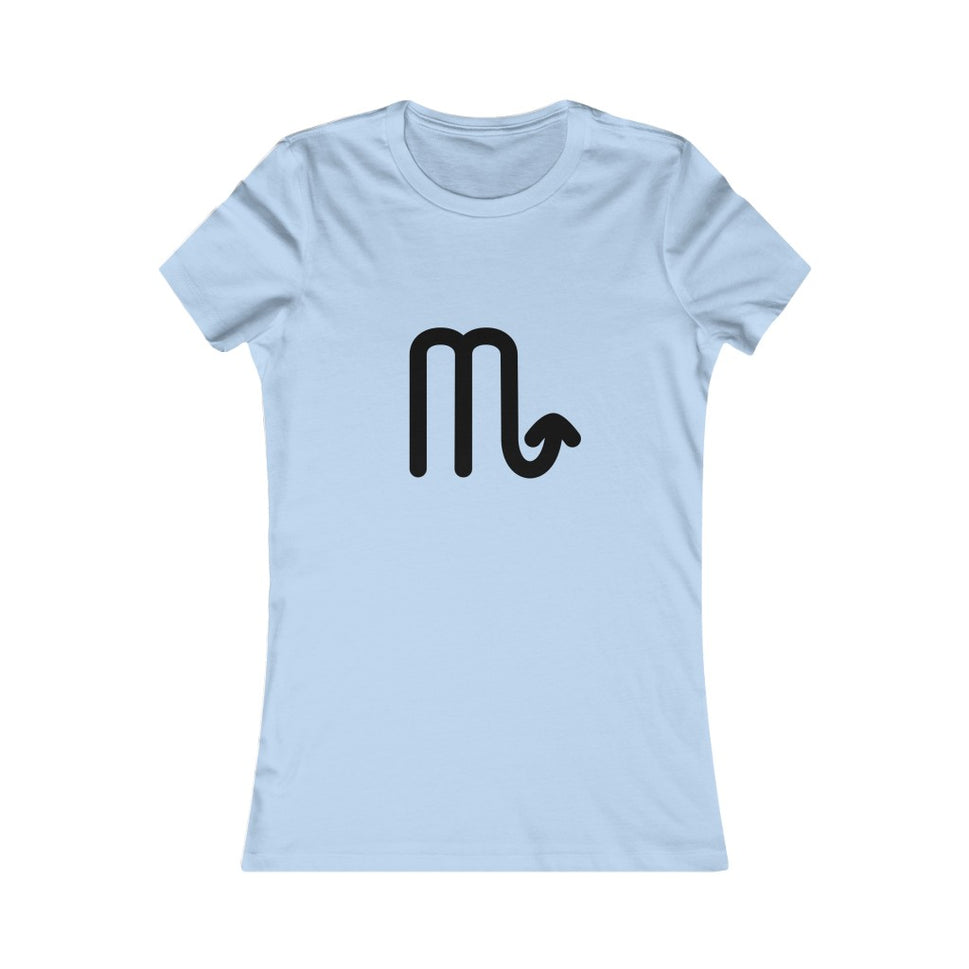 Women's Scorpio Zodiac Sign Glyph TeeBaby Blue / L