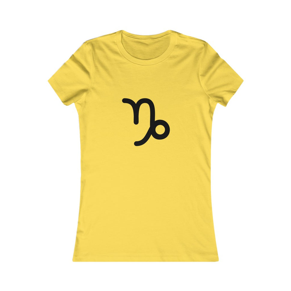Women's Capricorn Zodiac Sign Glyph TeeYellow / S
