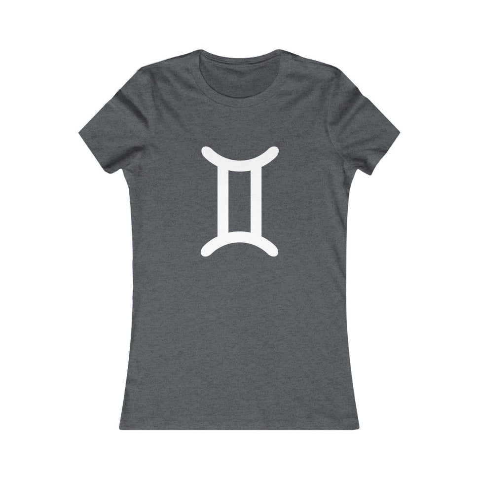 Women's Gemini Zodiac Sign TeeDark Grey Heather / S