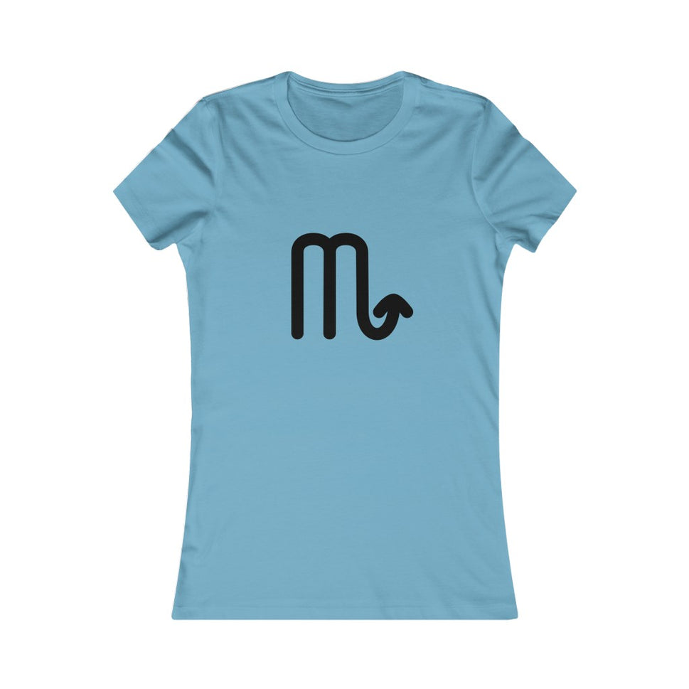 Women's Scorpio Zodiac Sign Glyph TeeOcean Blue / S