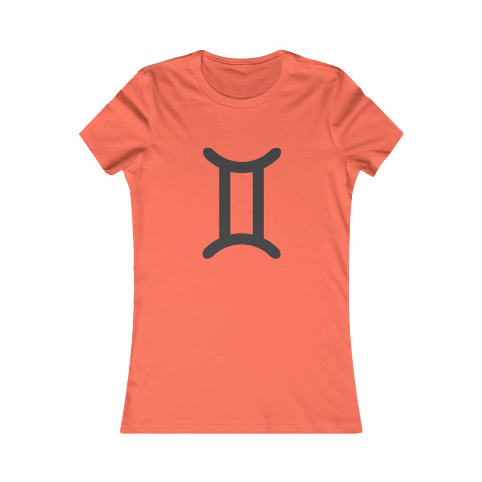Women's Gemini Zodiac Sign TeeCoral / S