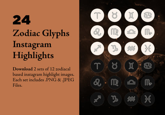 Zodiac Glyph Instagram Highlights