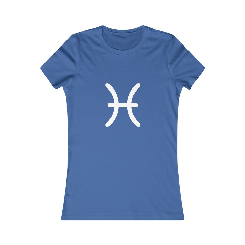 Women's Pisces Zodiac Sign Glyph TeeTrue Royal / S