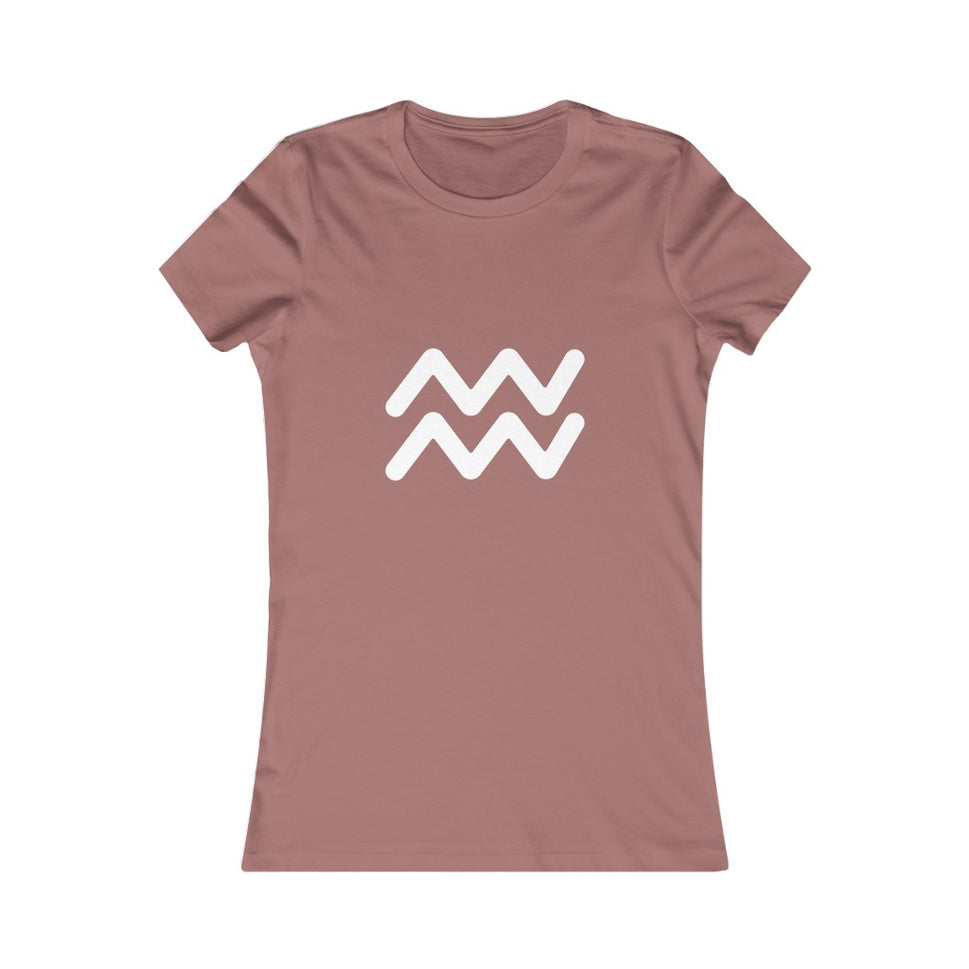 Women's Aquarius Zodiac Sign Glyph Tee