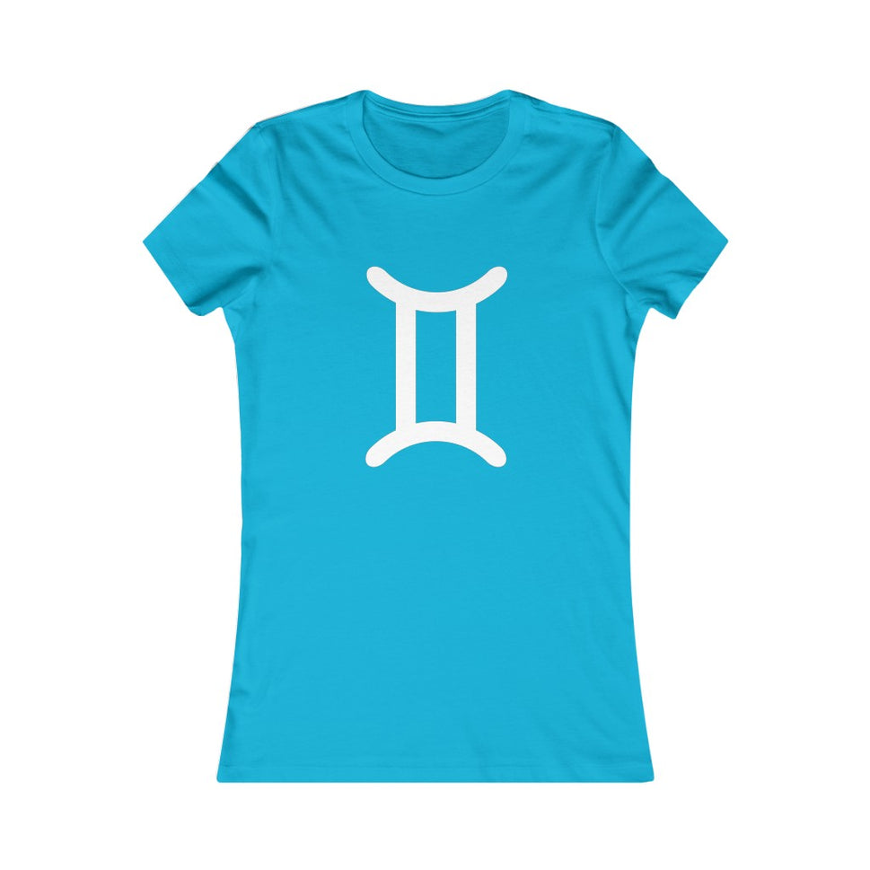 Women's Gemini Zodiac Sign TeeTurquoise / S