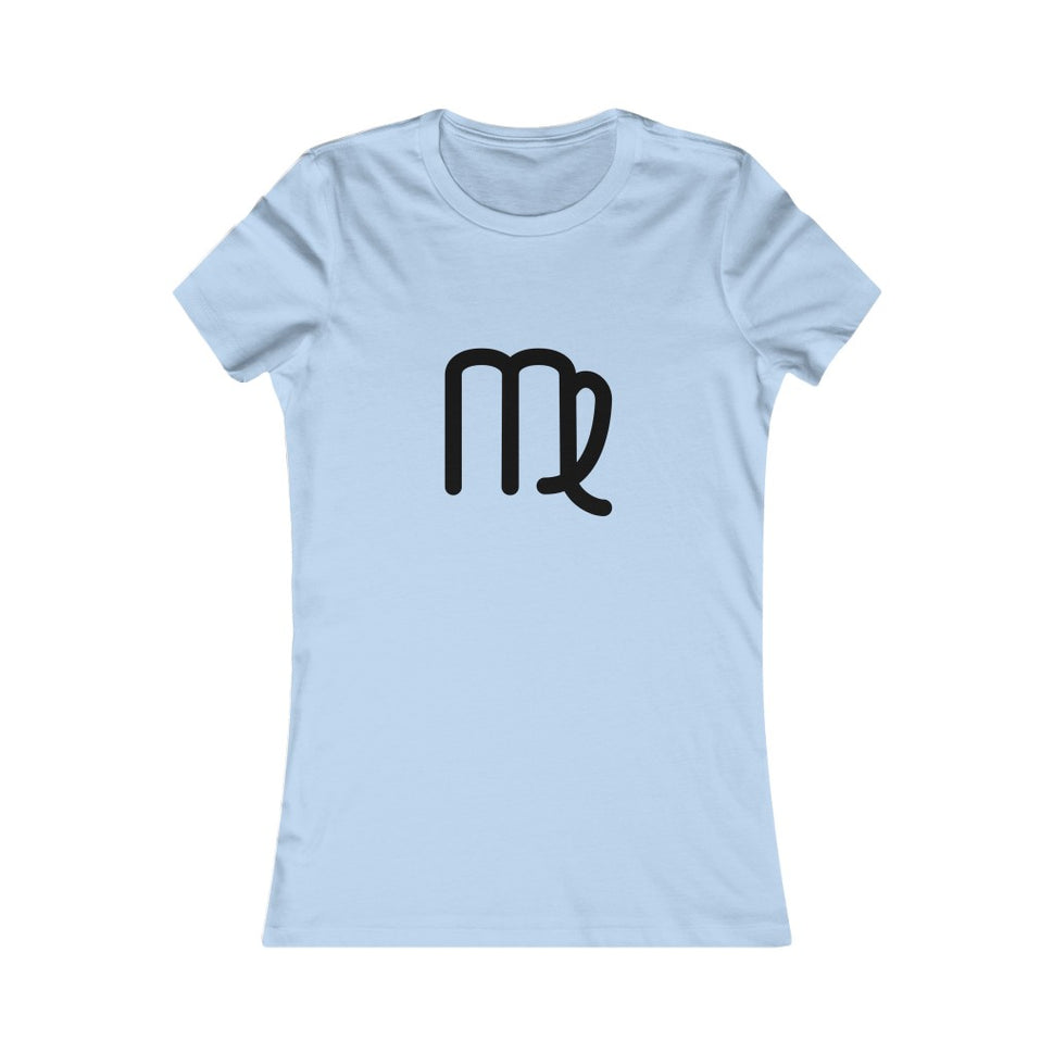 Women's Virgo Zodiac Sign Glyph TeeBaby Blue / L