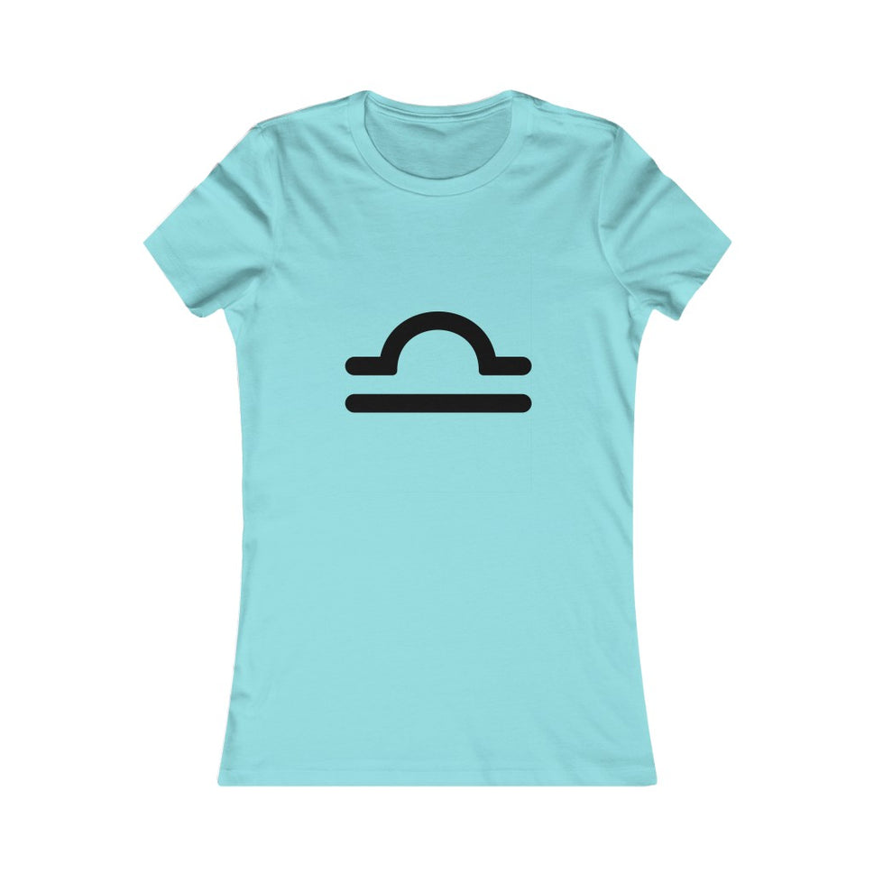 Women's Libra Zodiac Sign Glyph TeeSeafoam Blue / S