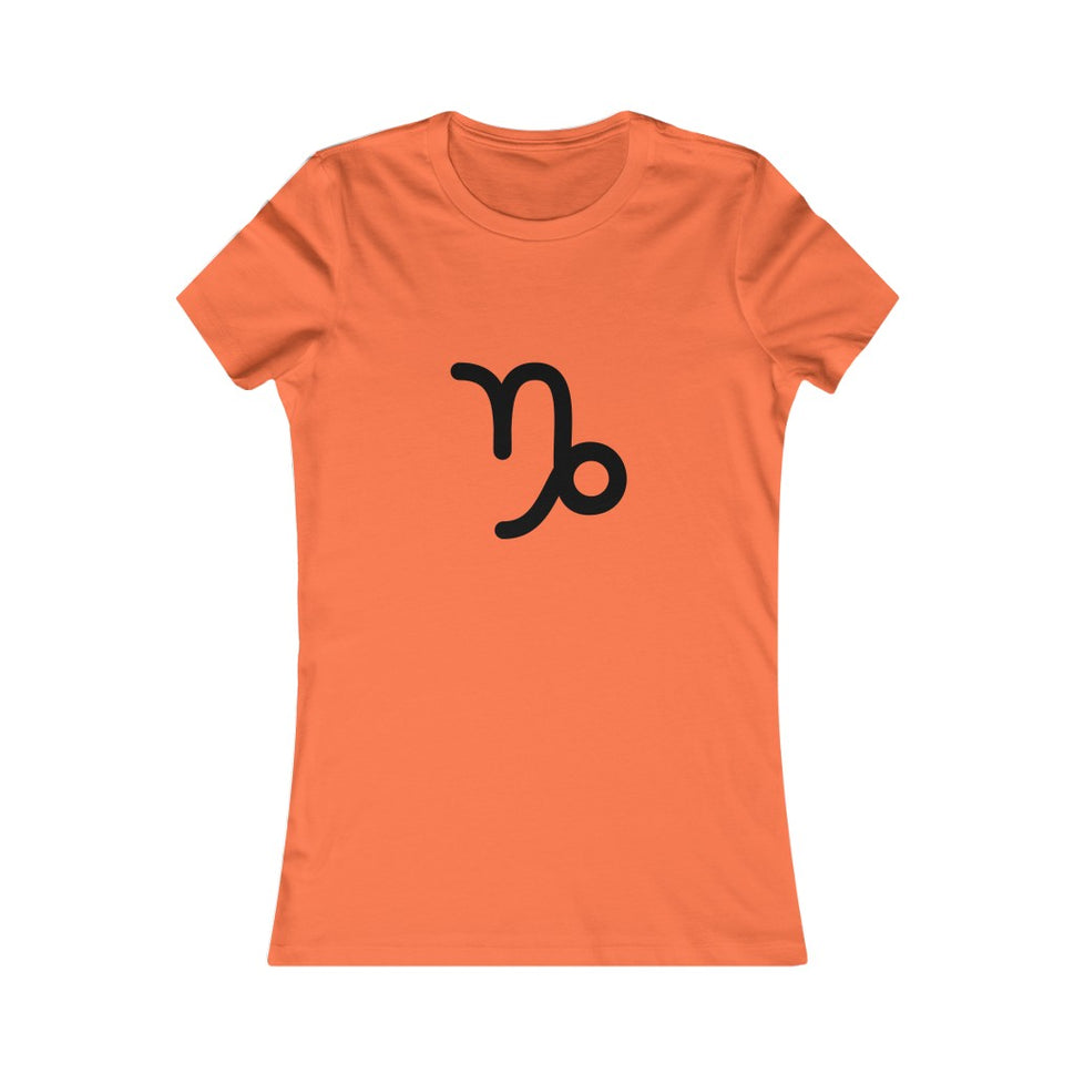 Women's Capricorn Zodiac Sign Glyph TeeOrange / S