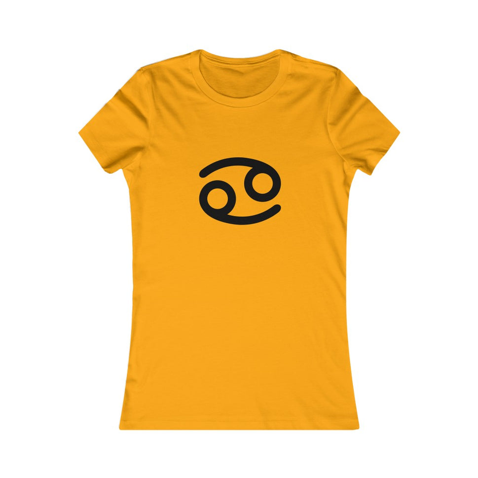 Women's Cancer Zodiac Sign Glyph TeeGold / S