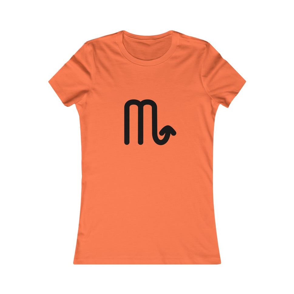 Women's Scorpio Zodiac Sign Glyph TeeOrange / S
